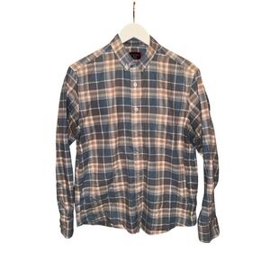 UNTUCKit Mens Plaid Button Down Shirt‎ Long Sleeve Casual Wrinkle Free Medium